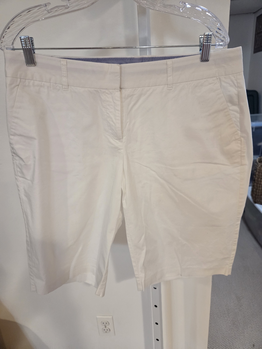 Nautica Women's White Chino Bermuda Shorts